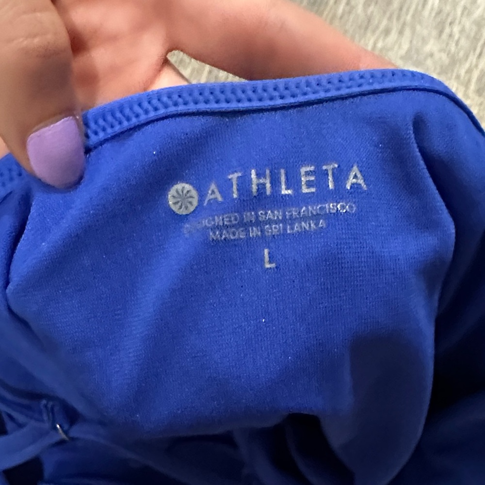 Athleta Women's Vibrant Blue One-Piece Swimsuit - Picture 2 of 3